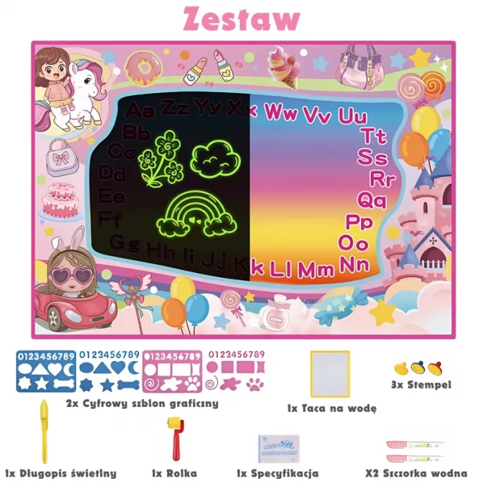 Rozwój kreatywności na macie wodnej do zabawy i nauki