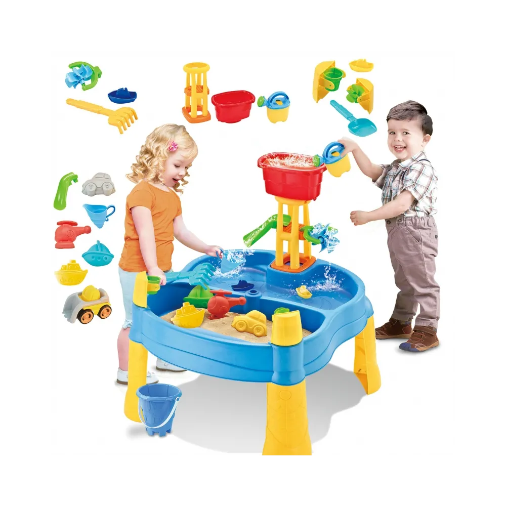 WOOPIE Stolik Wodny 2w1 Piaskownica Młyn 14 akc.