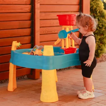 WOOPIE Stolik Wodny 2w1 Piaskownica Młyn 14 akcesoriów