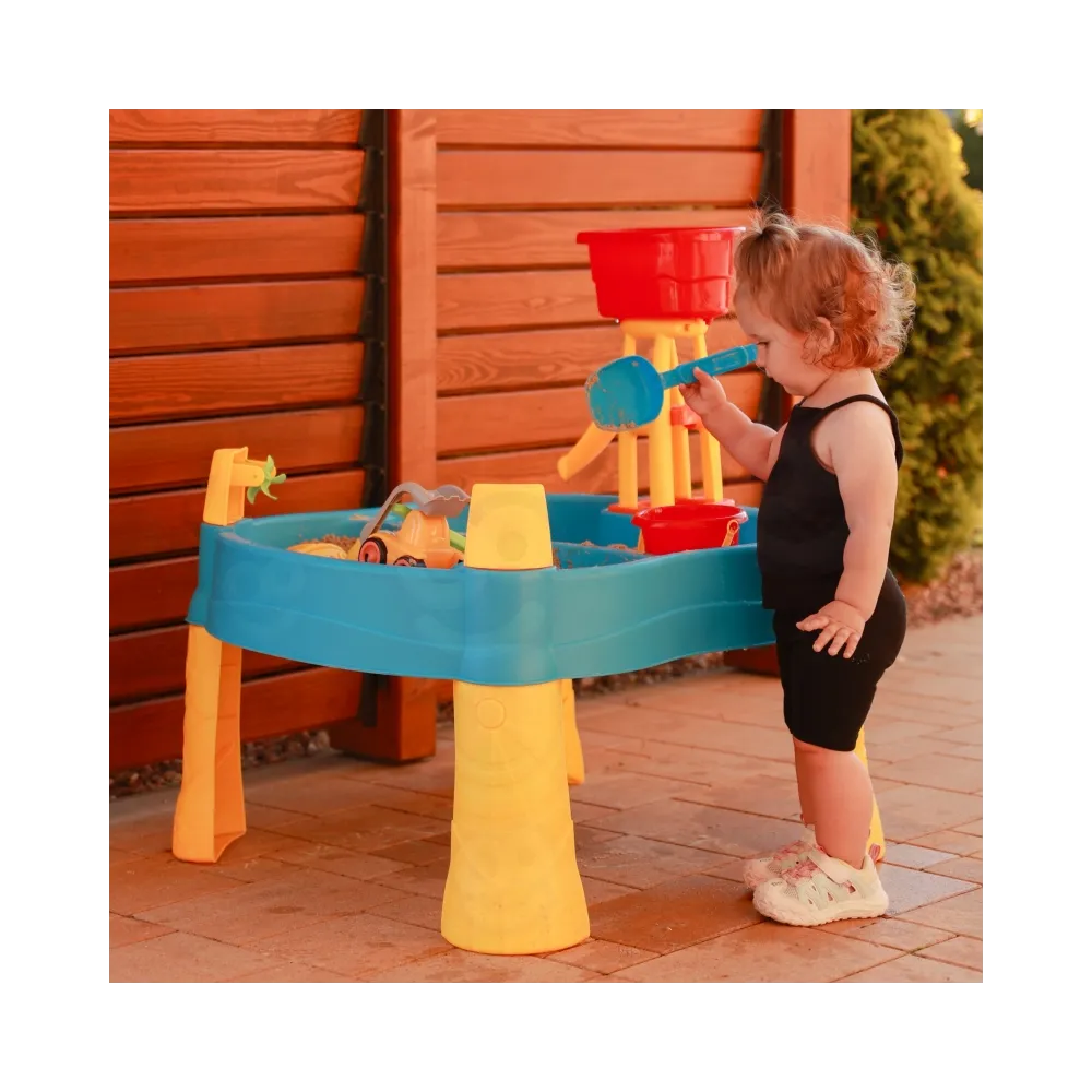 WOOPIE Stolik Wodny 2w1 Piaskownica Młyn 14 akc.