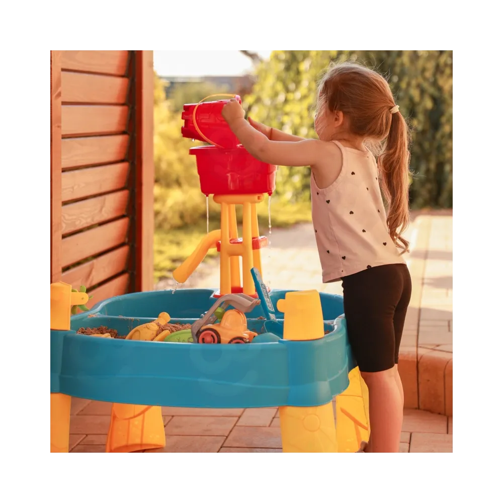 WOOPIE Stolik Wodny 2w1 Piaskownica Młyn 14 akc.