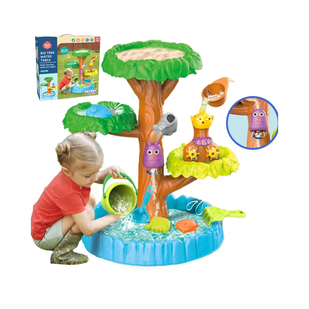 WOOPIE Stolik Wodny 2w1 Piaskownica Wesołe Drzewko 8 akc.