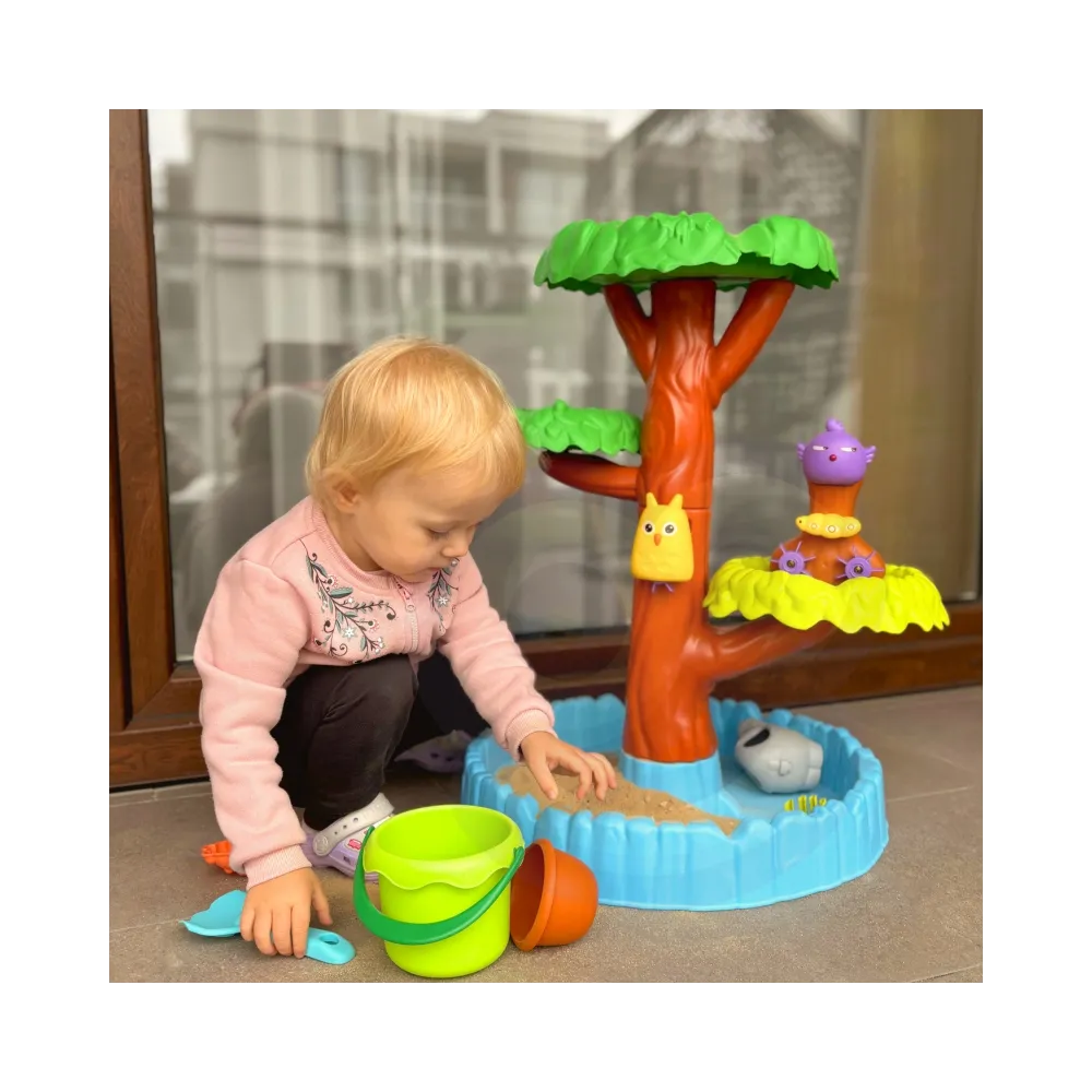 WOOPIE Stolik Wodny 2w1 Piaskownica Wesołe Drzewko 8 akc.