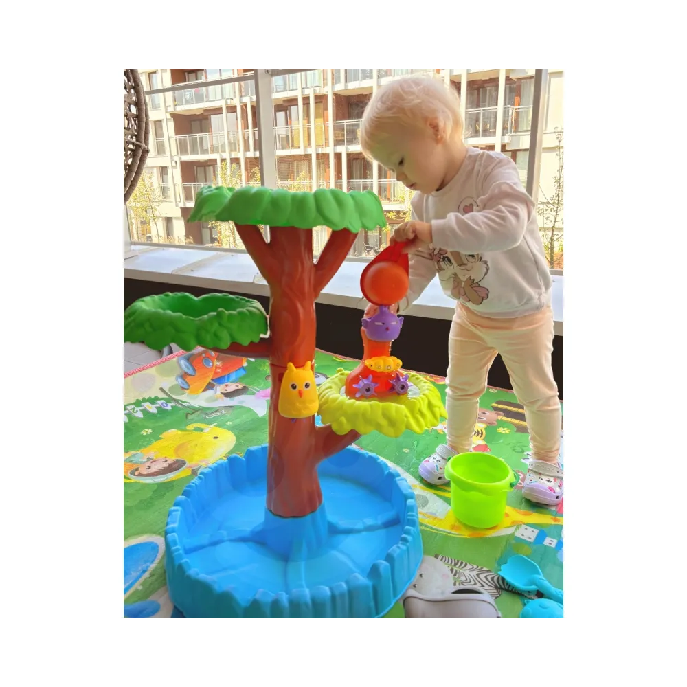 WOOPIE Stolik Wodny 2w1 Piaskownica Wesołe Drzewko 8 akc.