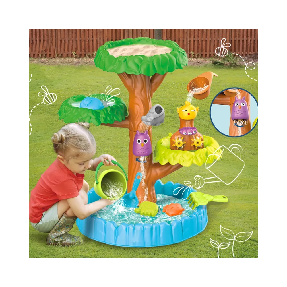 WOOPIE Stolik Wodny 2w1 Piaskownica Wesołe Drzewko 8 akc.