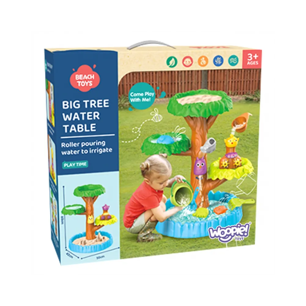 WOOPIE Stolik Wodny 2w1 Piaskownica Wesołe Drzewko 8 akc.