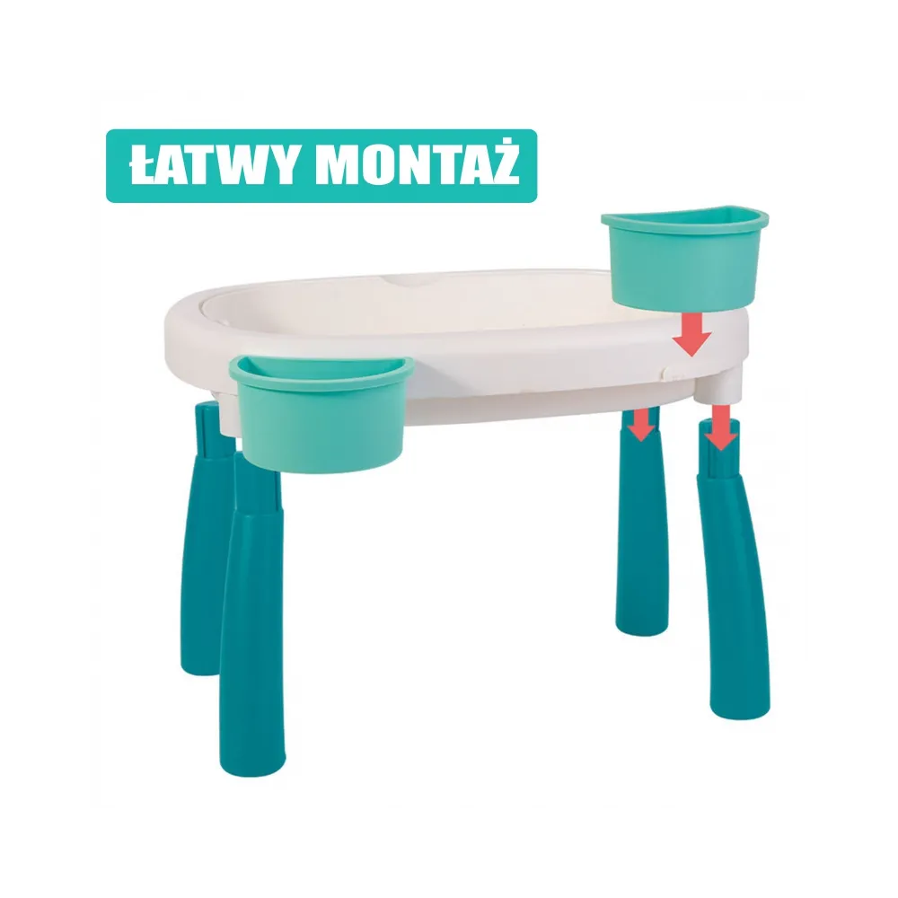WOOPIE Stolik Wodny 2w1 Piaskownica 7 el.