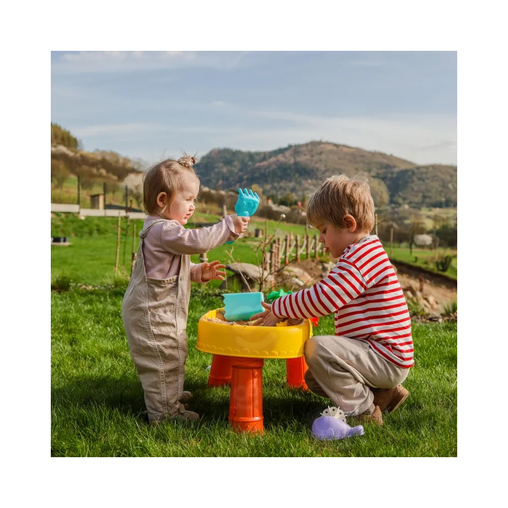 WOOPIE Stolik Wodny 2w1 Piaskownica Statek Piracki 8 akc.