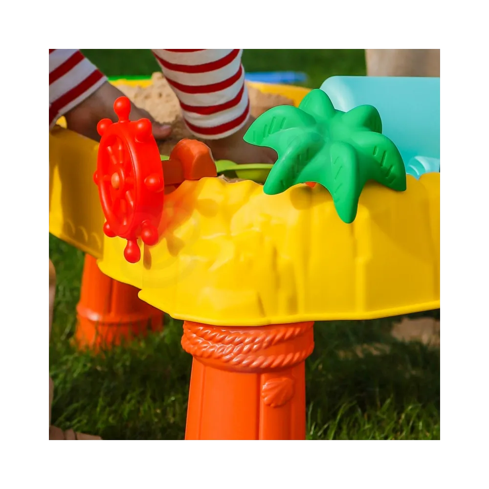 WOOPIE Stolik Wodny 2w1 Piaskownica Statek Piracki 8 akc.