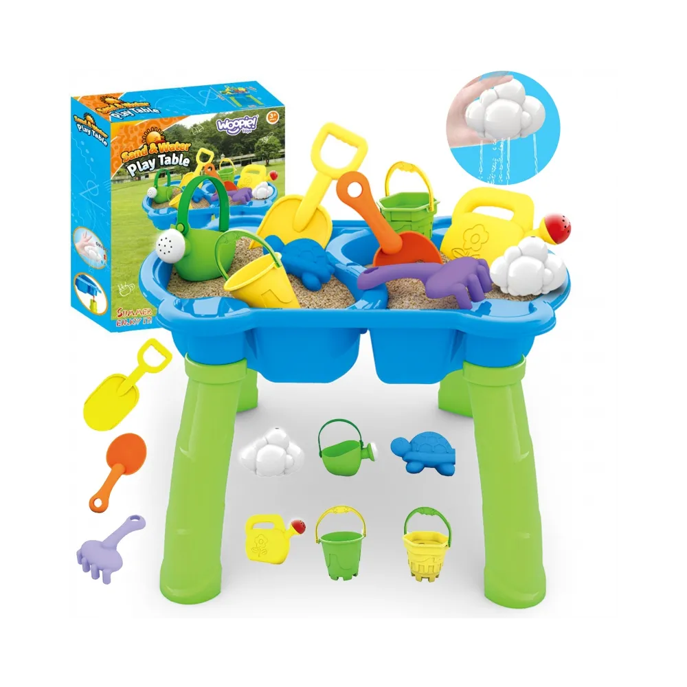 WOOPIE Stolik Wodny 2w1 Piaskownica 9 akc.