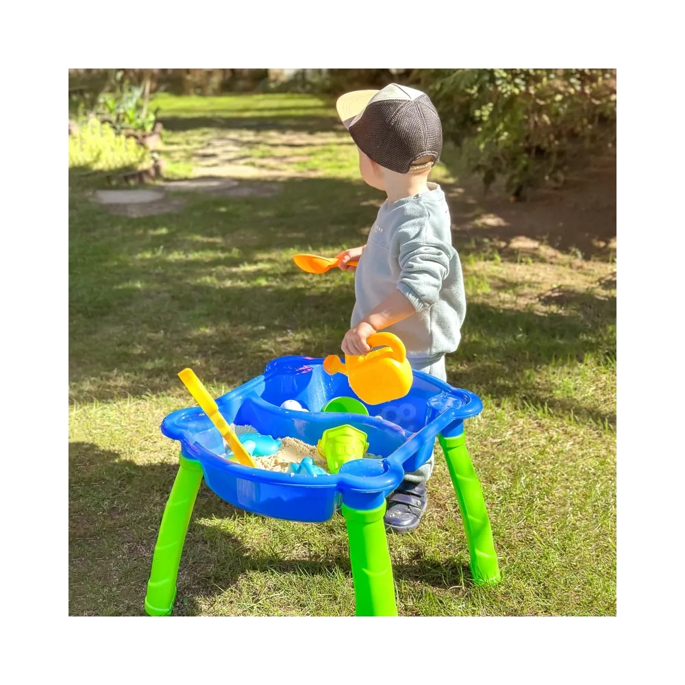 WOOPIE Stolik Wodny 2w1 Piaskownica 9 akc.