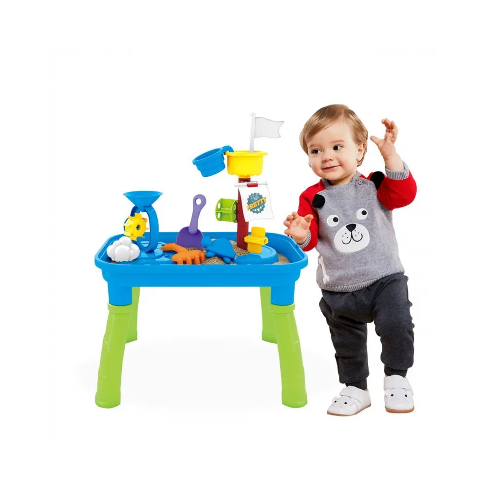 WOOPIE Stolik Wodny 2w1 Piaskownica Statek Piracki 6 akc.