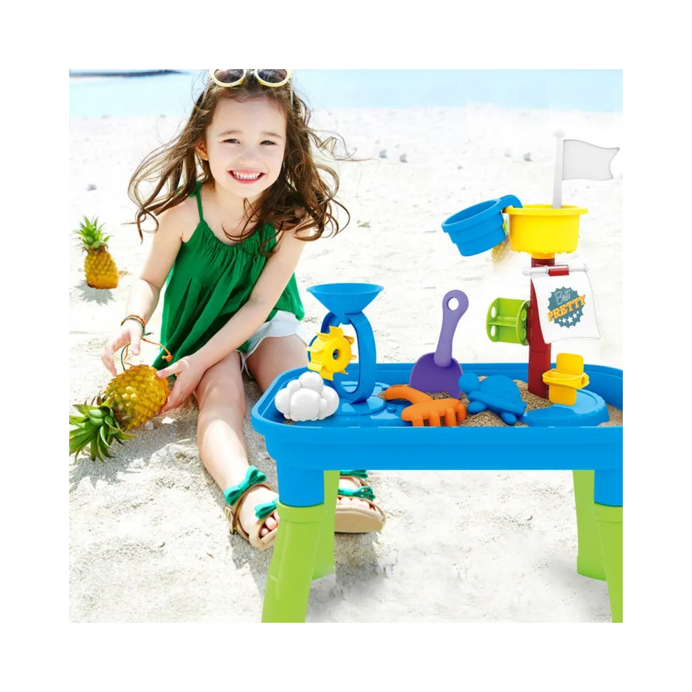 WOOPIE Stolik Wodny 2w1 Piaskownica Statek Piracki 6 akc.