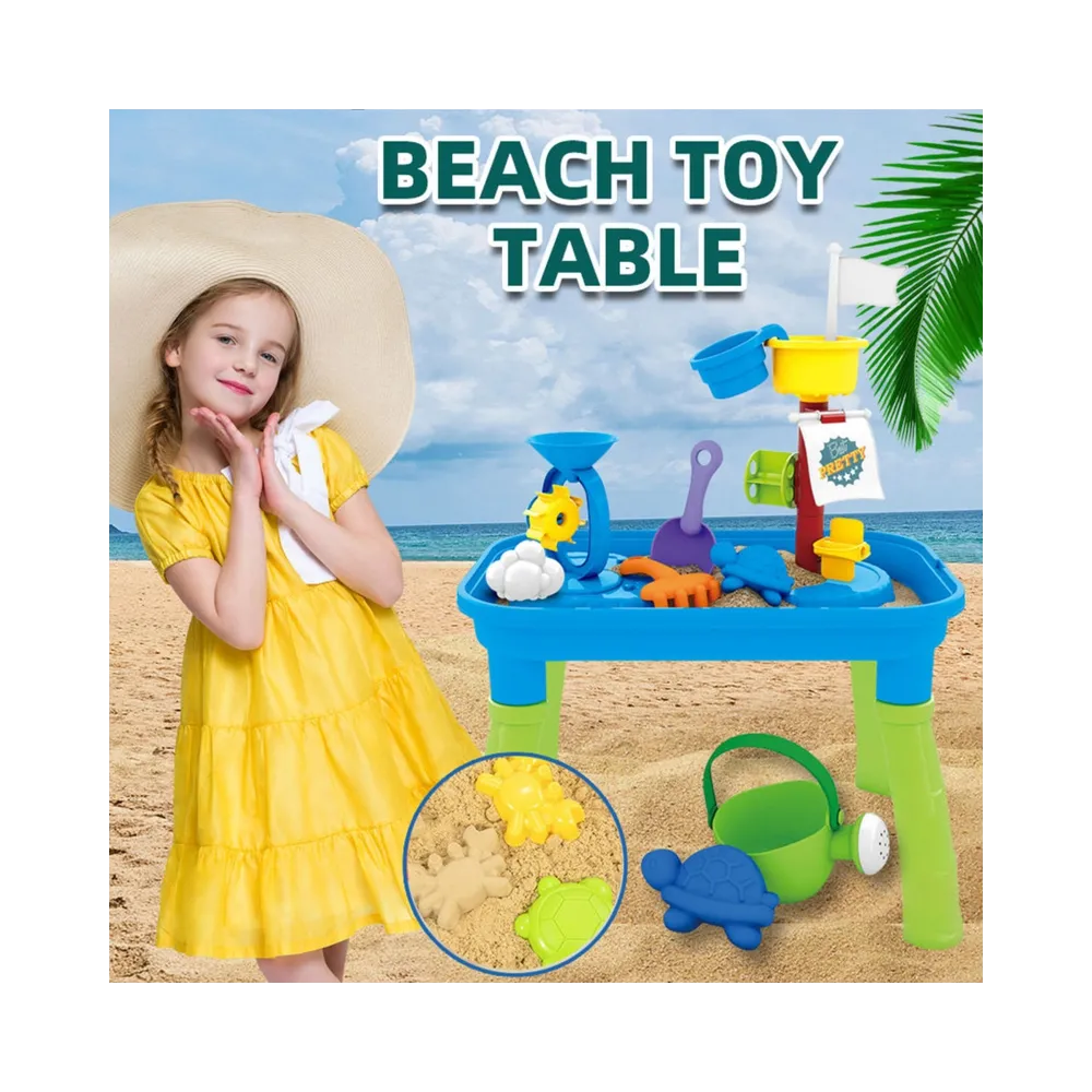 WOOPIE Stolik Wodny 2w1 Piaskownica Statek Piracki 6 akc.