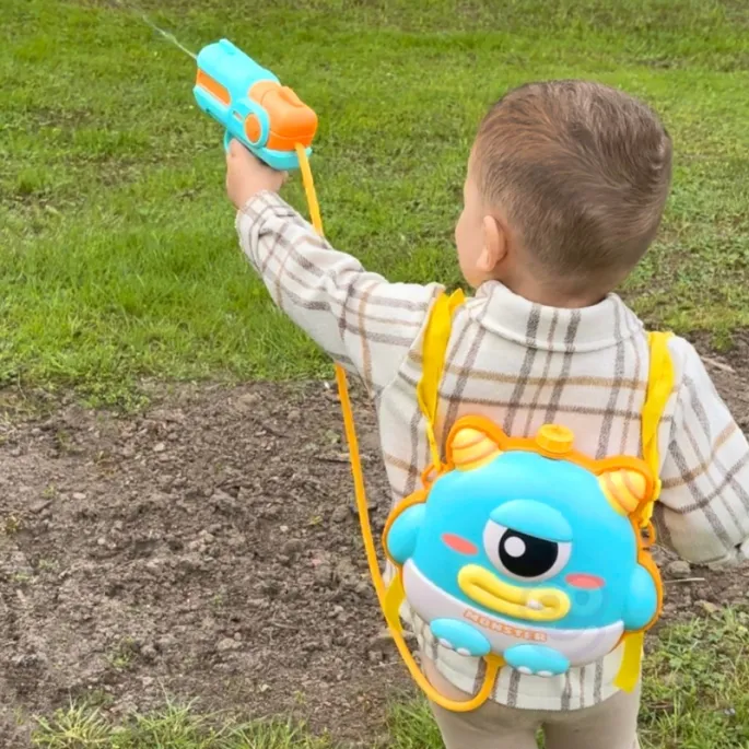 Regulowany plecak z pistolet na wodę dla aktywnych dzieci