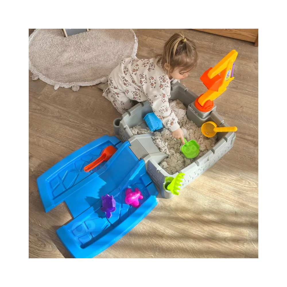 WOOPIE Przenośna Piaskownica Zamek Zamykana + 9 akc.