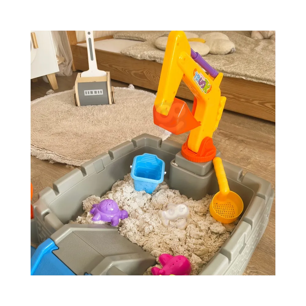 WOOPIE Przenośna Piaskownica Zamek Zamykana + 9 akc.