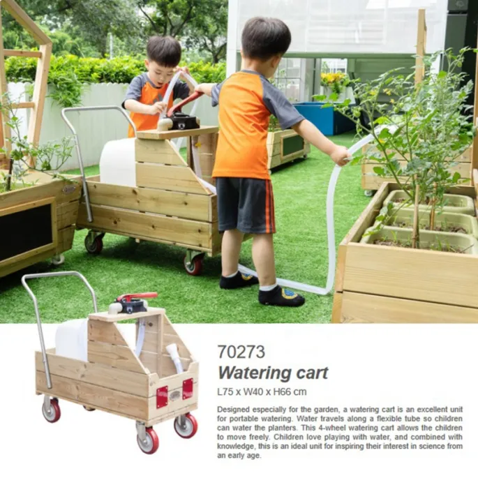 Edukacyjny wózek na wodę z elastycznym wężem