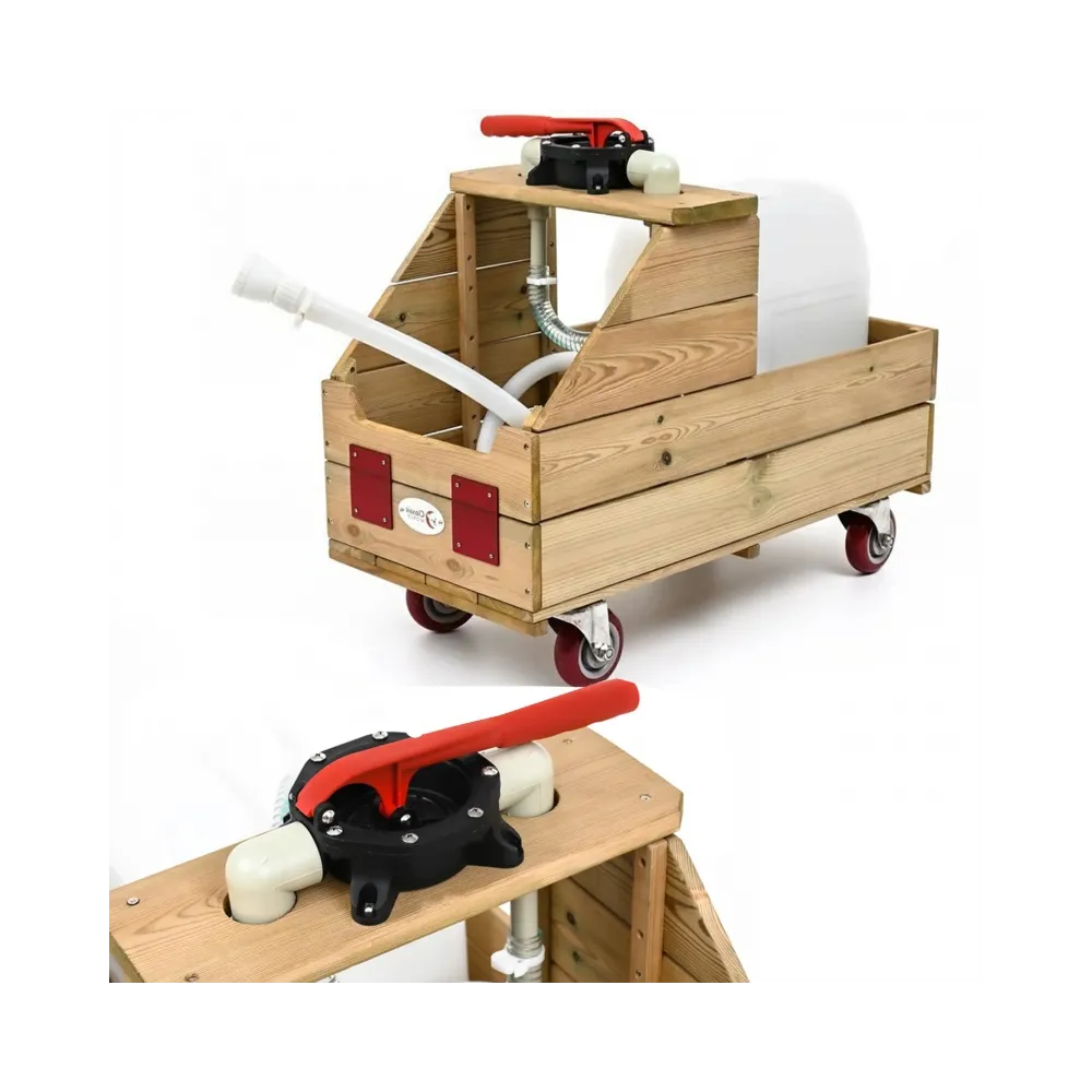 CLASSIC WORLD EDU Drewniany Wózek na Wodę do Podlewania + Wąż