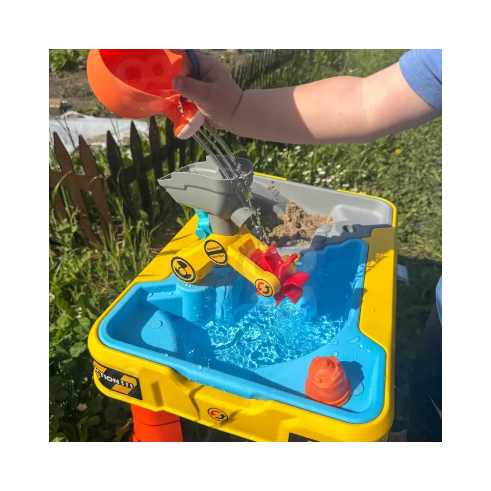 WOOPIE Stolik Wodny 2w1 Piaskownica Plac Budowy + 4 Autka 12el.