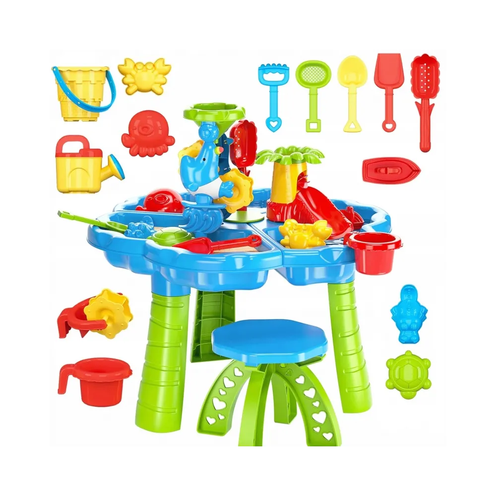 WOOPIE Stolik Wodny 2w1 Piaskownica z Krzesełkiem Aquapark z Delfinem