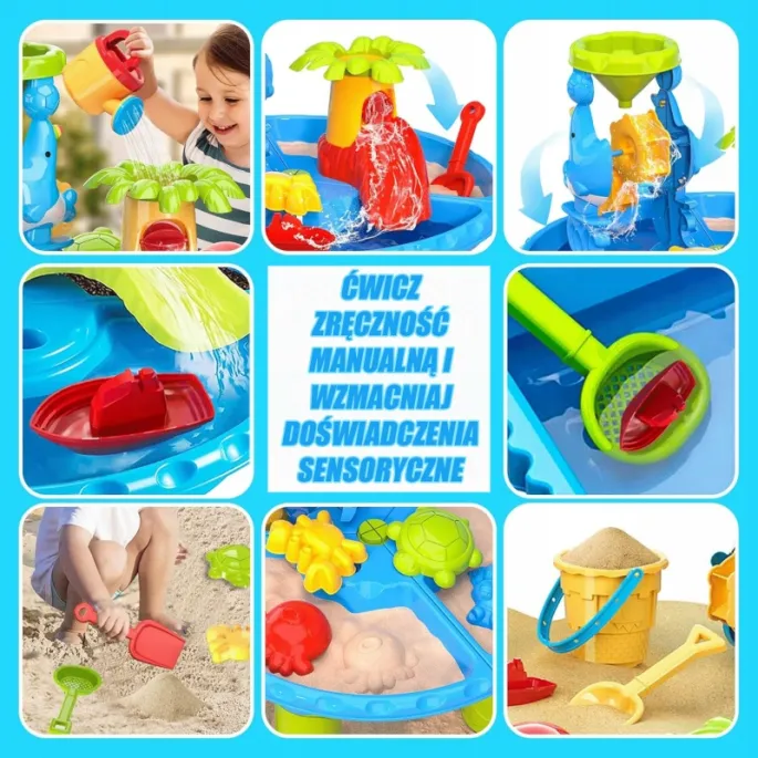 Zestaw do zabawy wodą i piaskiem dla maluchów