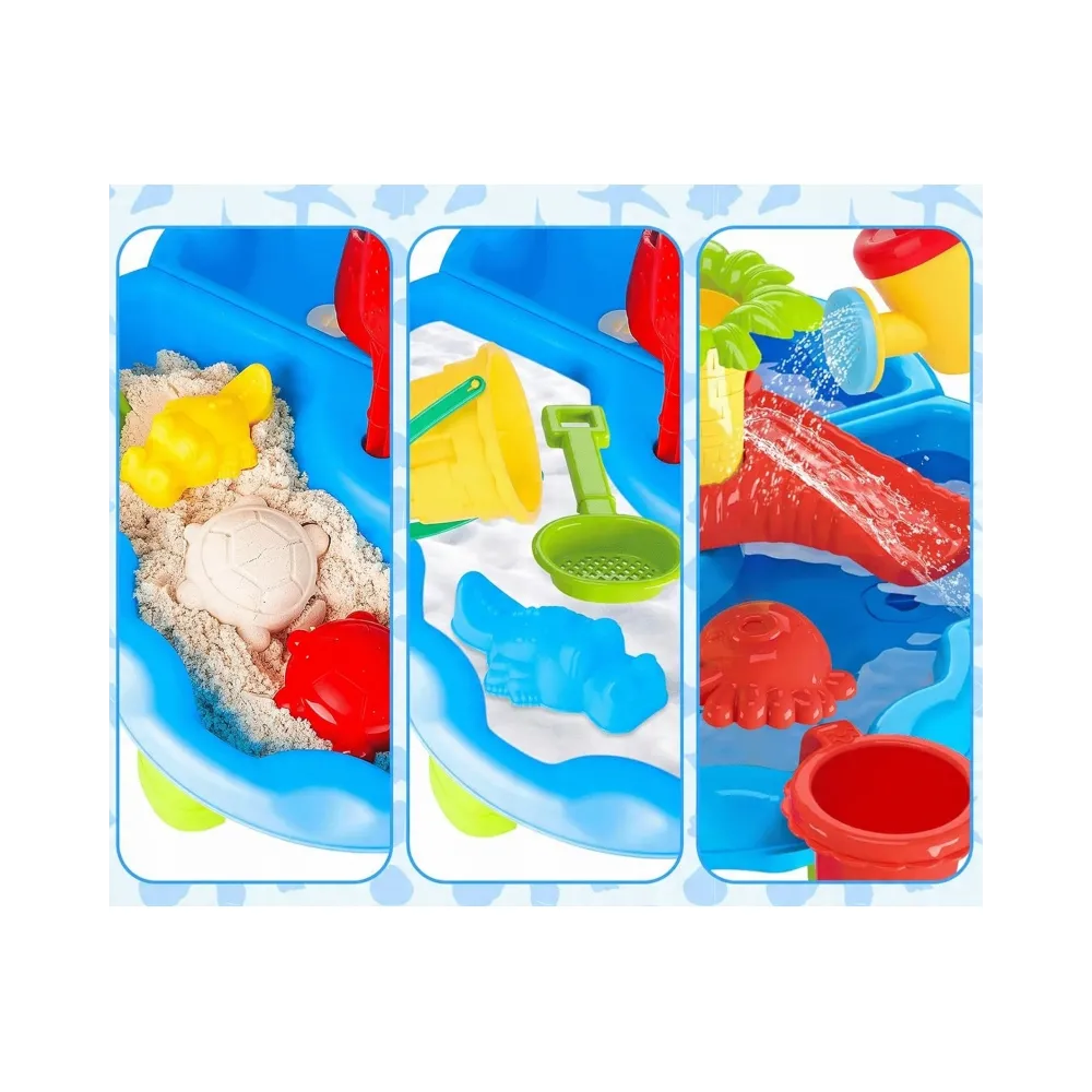 WOOPIE Stolik Wodny 2w1 Piaskownica z Krzesełkiem Aquapark z Delfinem