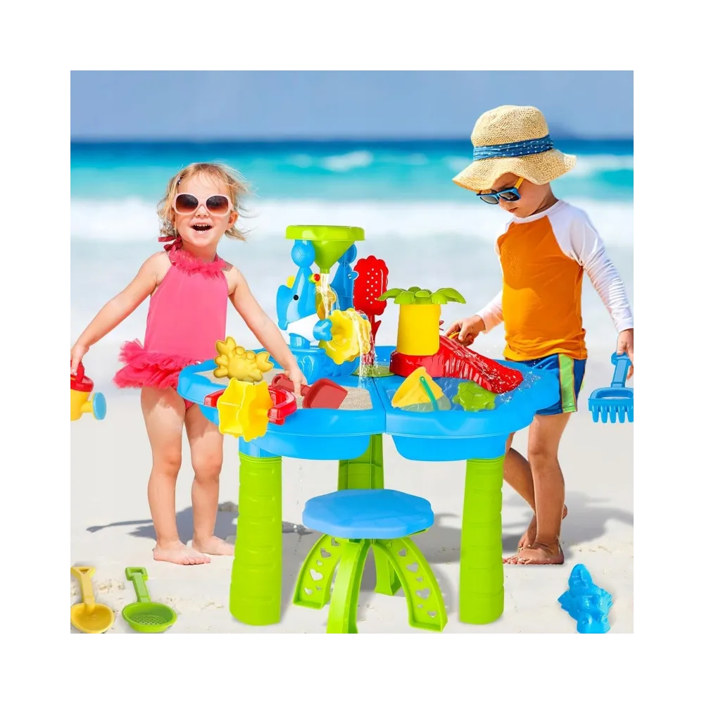 WOOPIE Stolik Wodny 2w1 Piaskownica z Krzesełkiem Aquapark z Delfinem