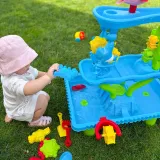 WOOPIE Stolik Wodny 4w1 Piaskownica Wodospad XL 4-Poziomowy Delfin