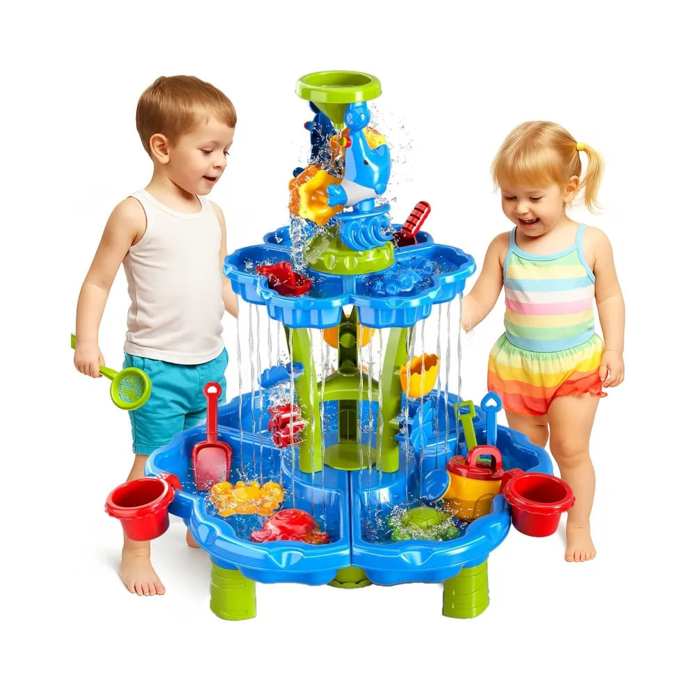 WOOPIE Stolik Wodny 2w1 Piaskownica Fontanna XXL Aquapark z Delfinem