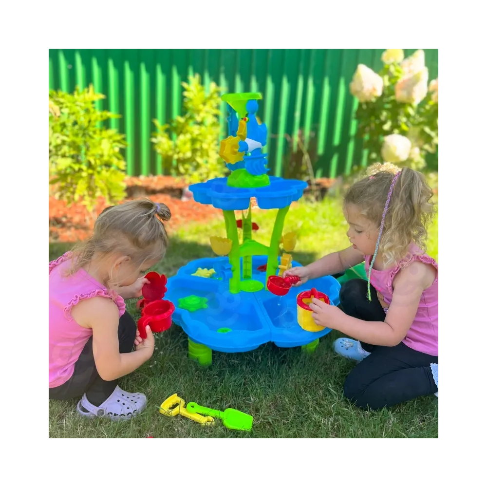 WOOPIE Stolik Wodny 2w1 Piaskownica Fontanna XXL Aquapark z Delfinem