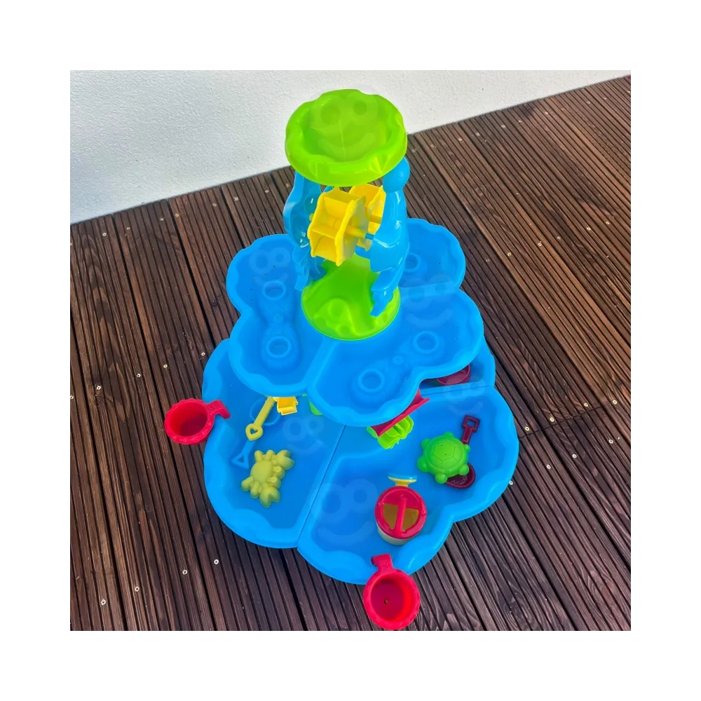 WOOPIE Stolik Wodny 2w1 Piaskownica Fontanna XXL Aquapark z Delfinem