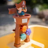 WOOPIE Stolik Wodny 2w1 Piaskownica Statek Piracki z Parasolem XL z Maszyna do Robienia Baniek Mydlanych