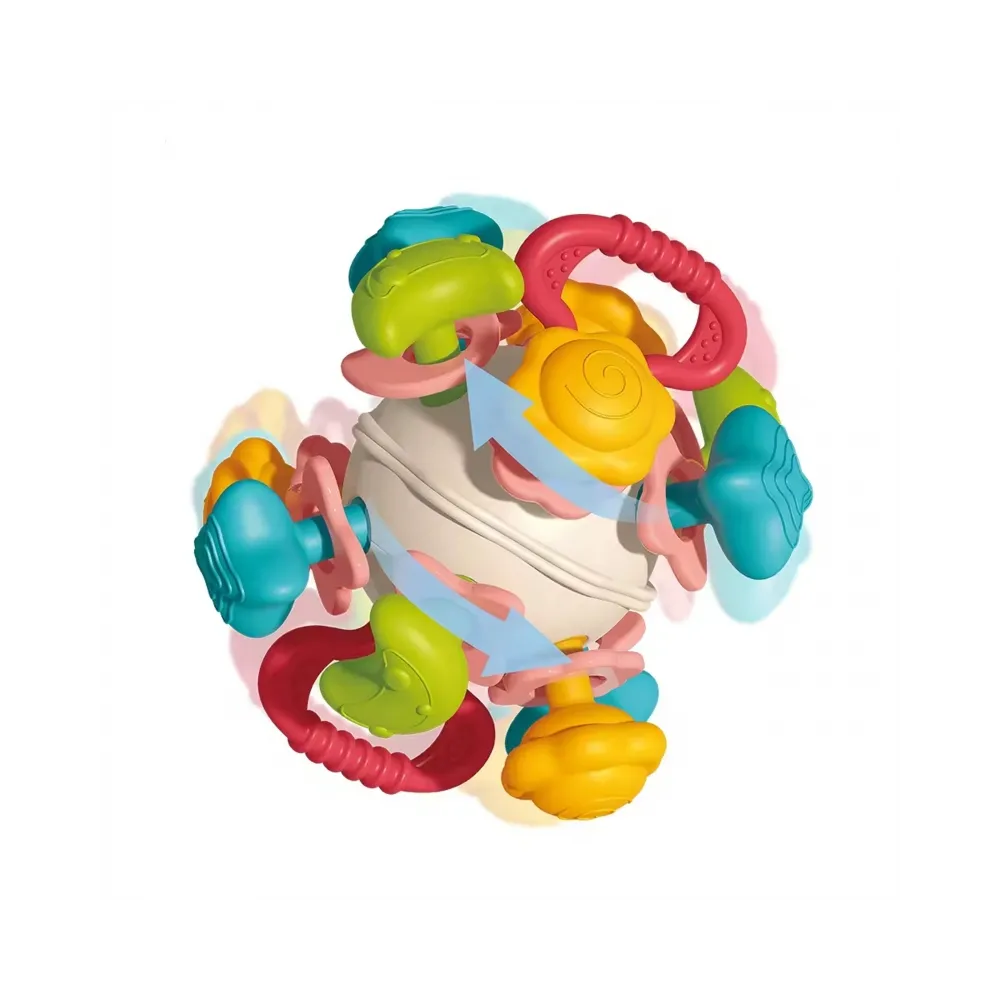 WOOPIE BABY Miękka Grzechotka 4w1 Gryzak Zabawka Sensoryczna dla Niemowląt 0m+