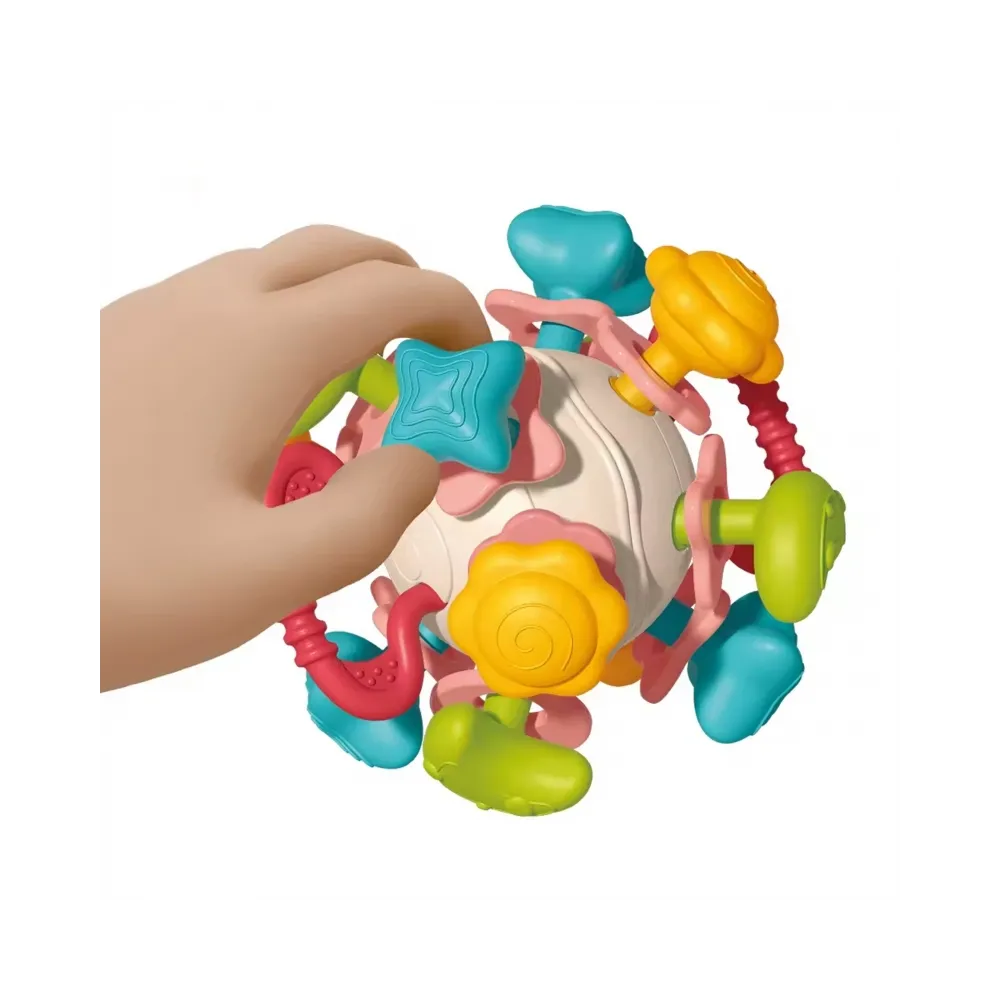 WOOPIE BABY Miękka Grzechotka 4w1 Gryzak Zabawka Sensoryczna dla Niemowląt 0m+