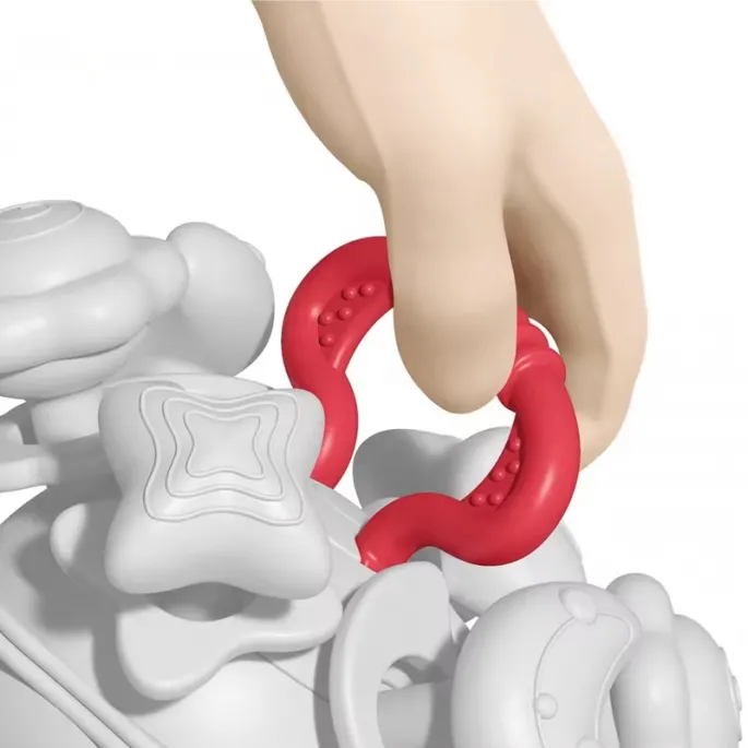 Zabawka dla niemowląt z bezpiecznymi uchwytami z gumy.