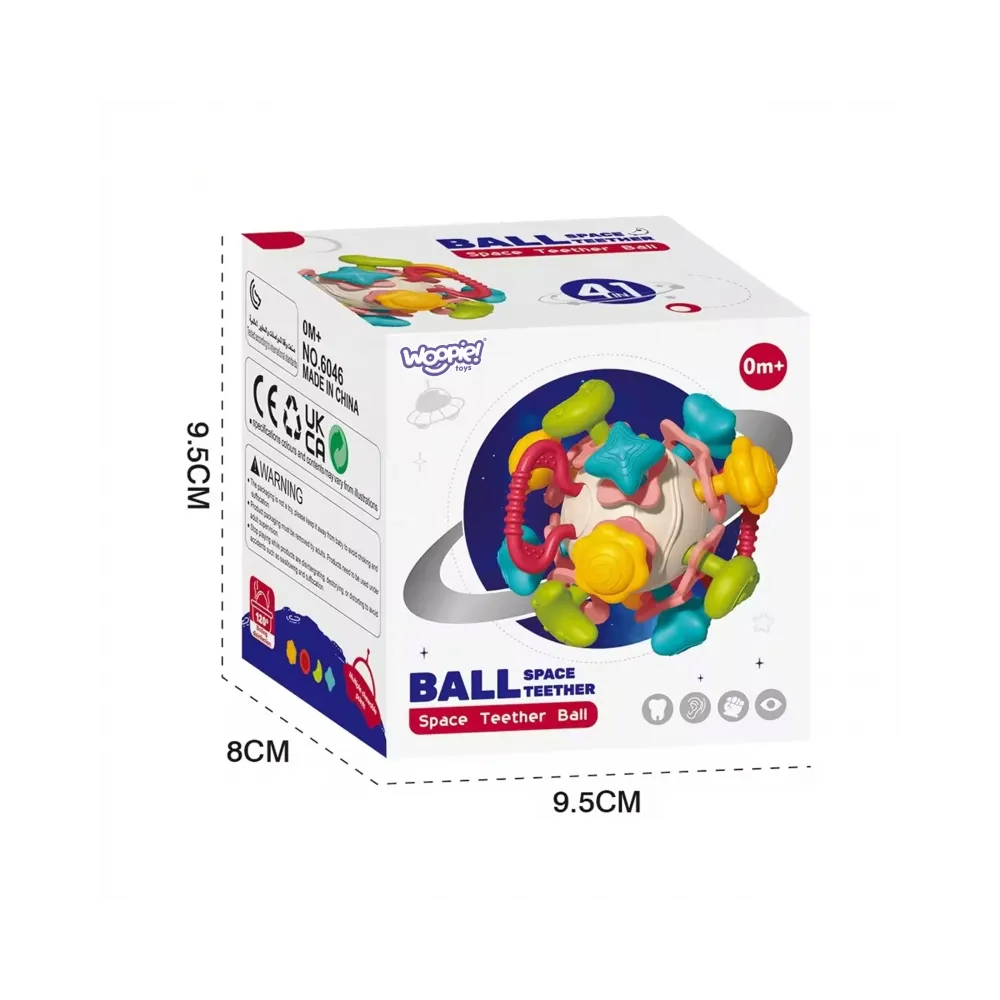 WOOPIE BABY Miękka Grzechotka 4w1 Gryzak Zabawka Sensoryczna dla Niemowląt 0m+