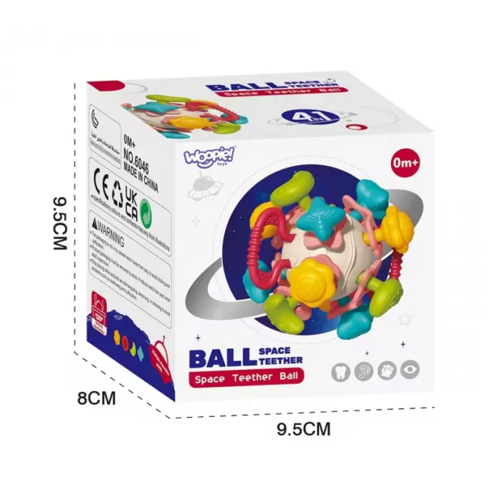 Łatwa do mycia grzechotka zapewniająca czystość i bezpieczeństwo.