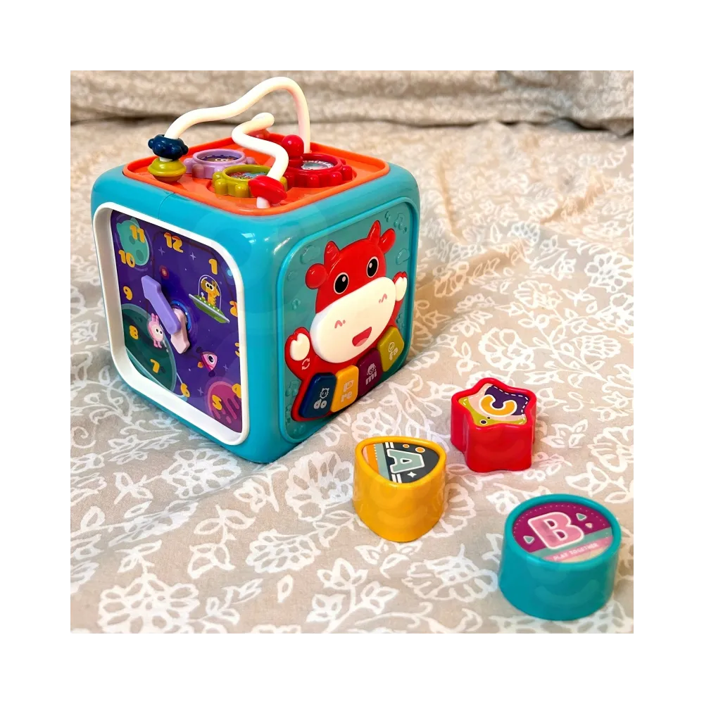 WOOPIE BABY Interaktywna Kostka Sensoryczna Edukacyjna Montessori Sorter 6w1