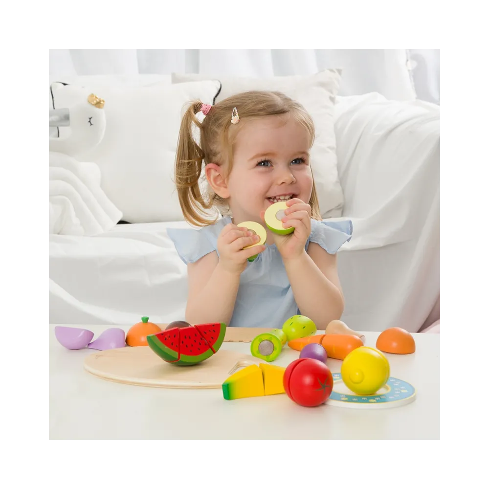 CLASSIC WORLD Drewniany Zestaw Do Krojenia Owoców na Rzepy