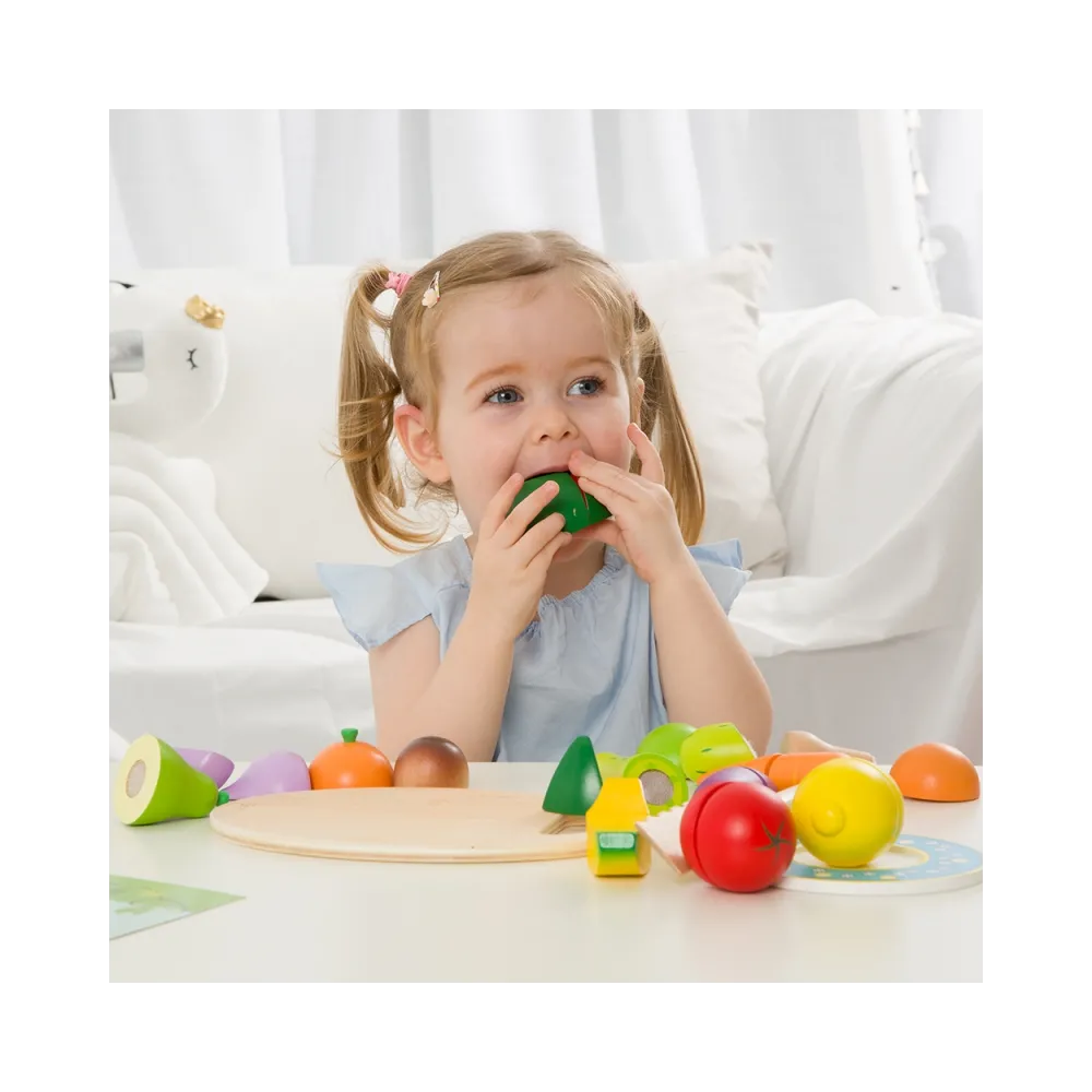 CLASSIC WORLD Drewniany Zestaw Do Krojenia Owoców na Rzepy