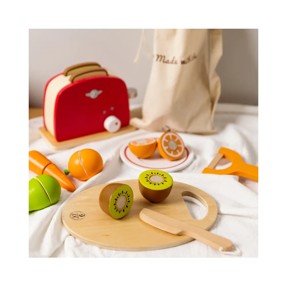 CLASSIC WORLD Drewniany Zestaw Do Krojenia Owoców na Rzepy