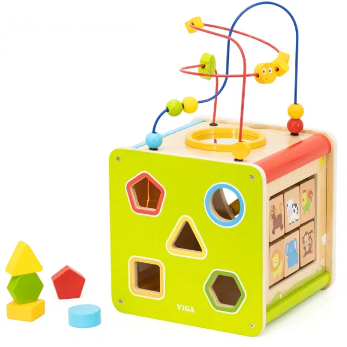 Wielofunkcyjna drewniana zabawka stymulująca rozwój