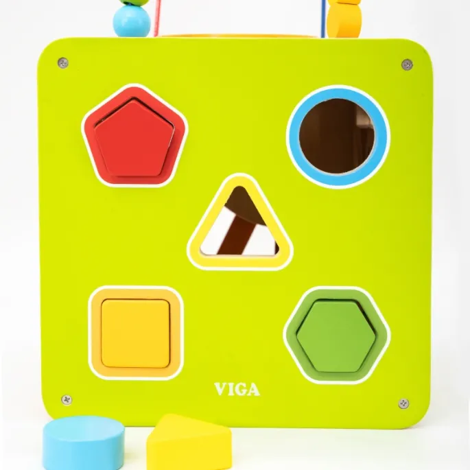 Dziecięca kostka z cymbałkami i zegarem do nauki