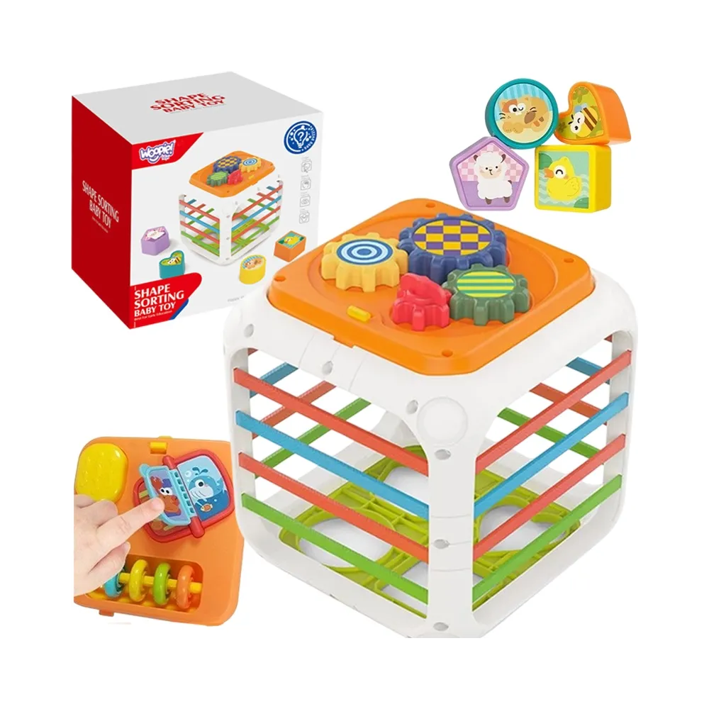 WOOPIE Kostka Edukacyjna Sorter 4w1 Kształty 18m+