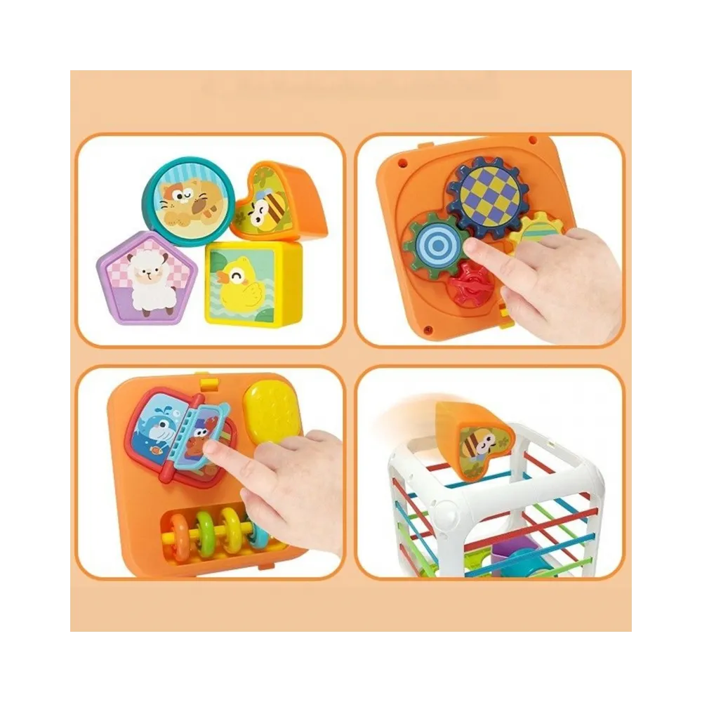 WOOPIE Kostka Edukacyjna Sorter 4w1 Kształty 18m+