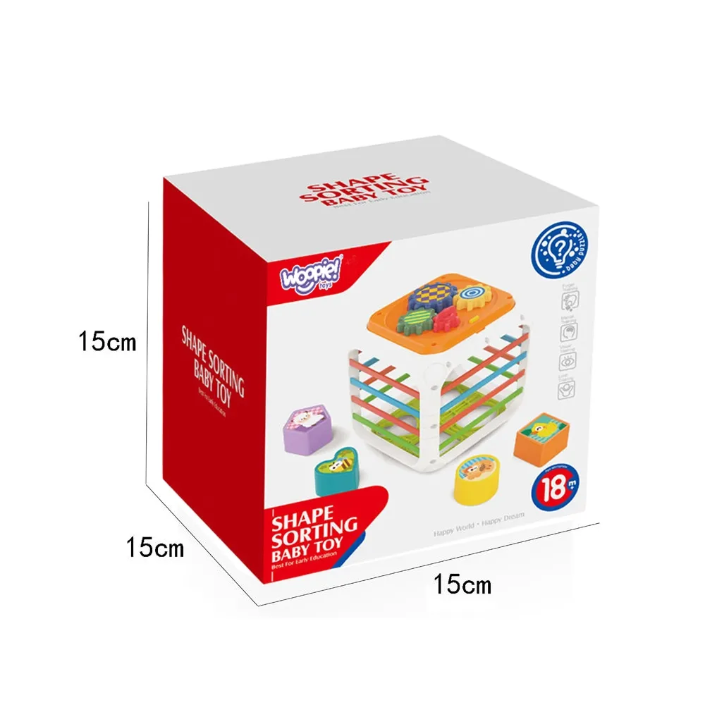 WOOPIE Kostka Edukacyjna Sorter 4w1 Kształty 18m+