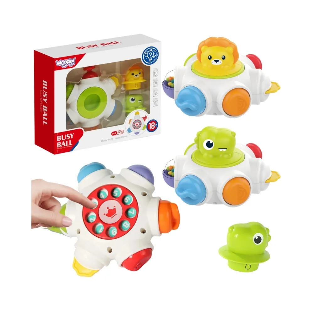 WOOPIE BABY Kosmiczna Rakieta Aktywności - Edukacyjna Kostka Sensoryczna 18m+