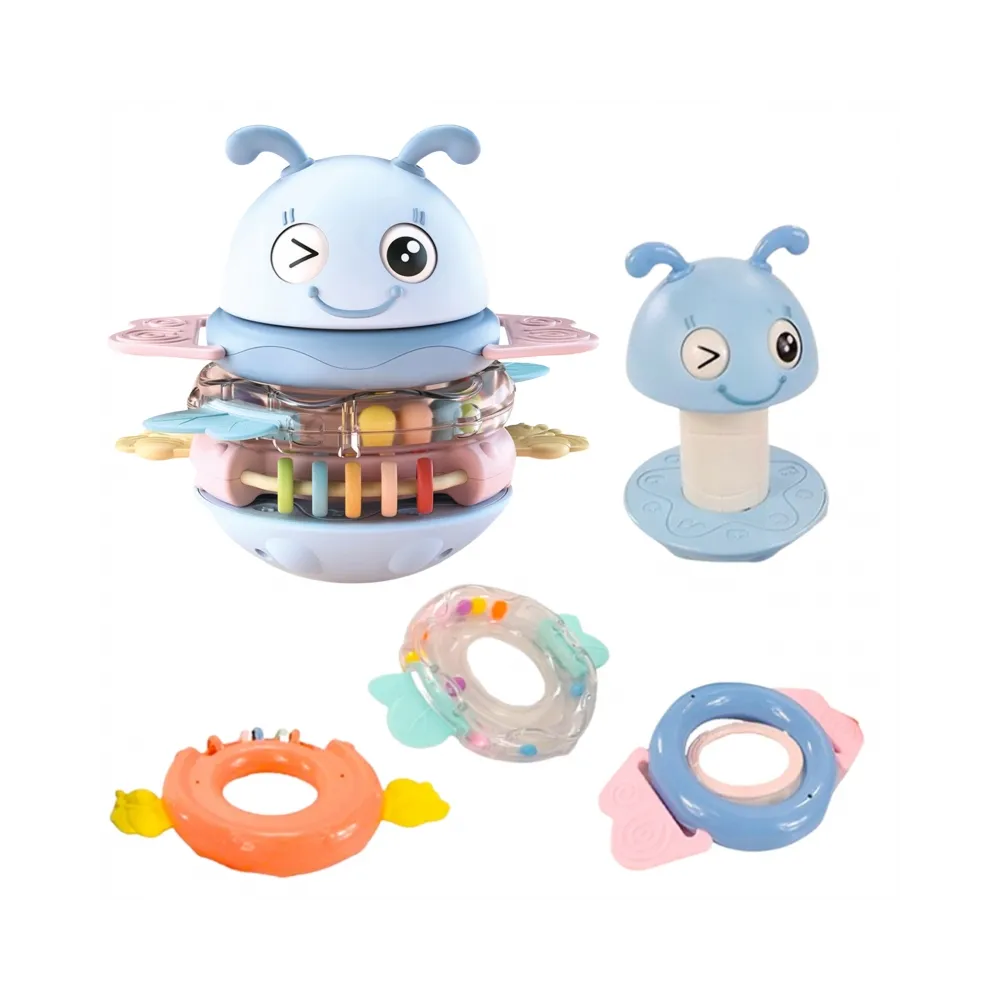 WOOPIE Baby Wańka Wstańka Zabawka Sensoryczna 2w1 Grzechotka Gryzak