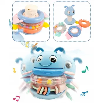 WOOPIE Baby Wańka Wstańka Zabawka Sensoryczna 2w1 Grzechotka Gryzak